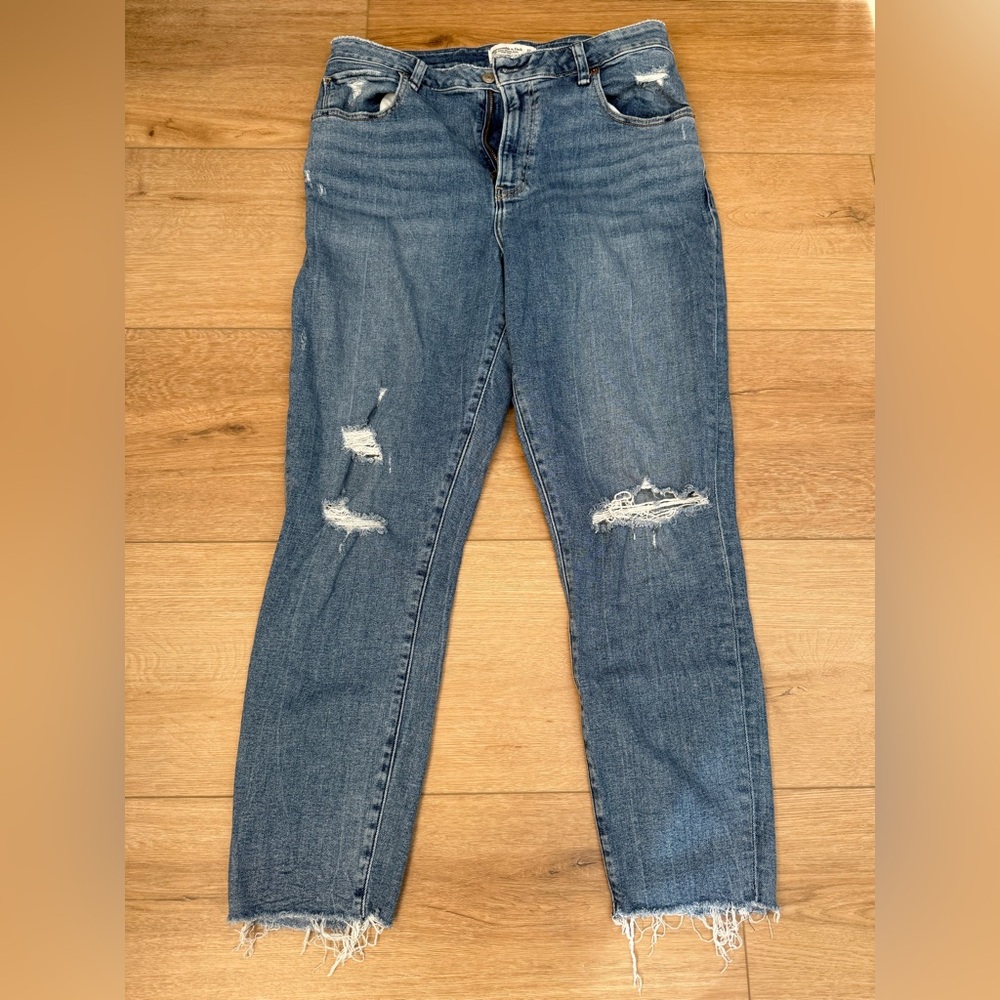 Abercrombie & Fitch Curve Love The Super Skinny Ankle High Rise Jean